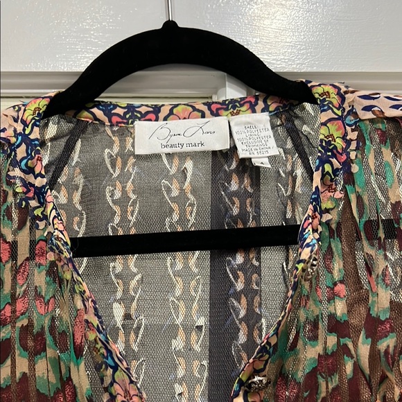Byron Lars Multicolor Sheer Blouse - Picture 2 of 5